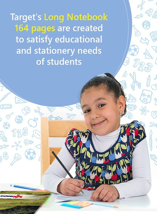 TARGET PUBLICATIONS A4 Size Long Notebooks for Students | Single Line Ruled 140 Pages in Each | Soft Cover, 21 cm x 29.7 cm Approx | GSM 57 | Useful for School, College & Office | Set of 12 | Phalodi, Drass, Mawsynram & Mawlynnong - Image 5