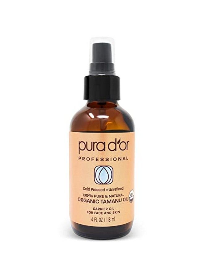 Pura d'or Pura D’Or Tamanu Oil (4Oz / 118Ml) Usda Organic Certified 100% Pure Natural Hexane Free Premium Grade Moisturizer Helps Reduce Appearance Of Scars From Psoriasis Eczema & Acne (Packaging May Vary) - Image 1