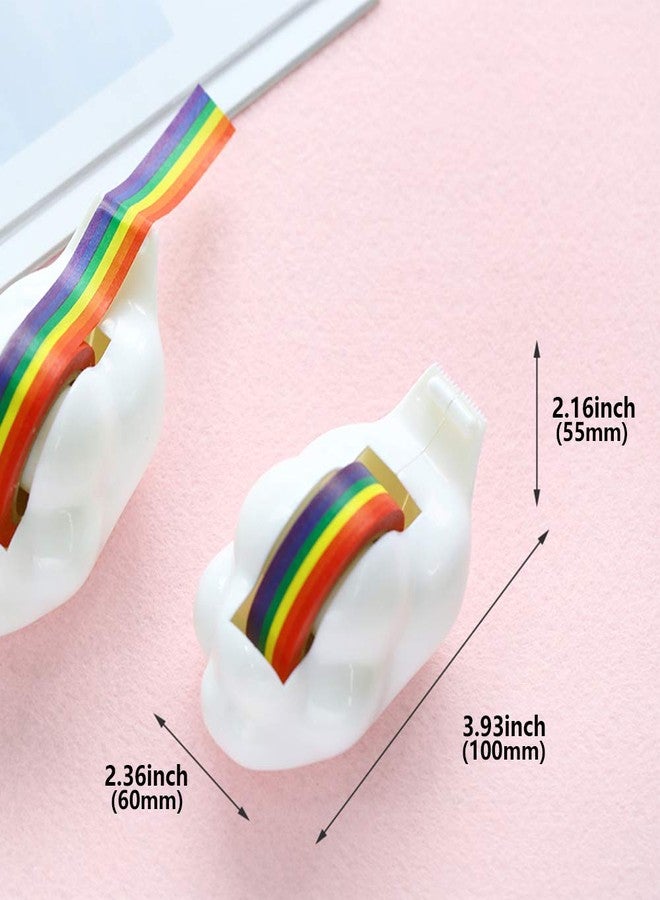 Lind Kitchen 1-Pack Creative Cloud Tape Dispenser with Rainbow Masking Tape,Decorative Cartoon Plastic Tape Holder Cutting Tape for Home Office School Stationery Supplies - Image 5