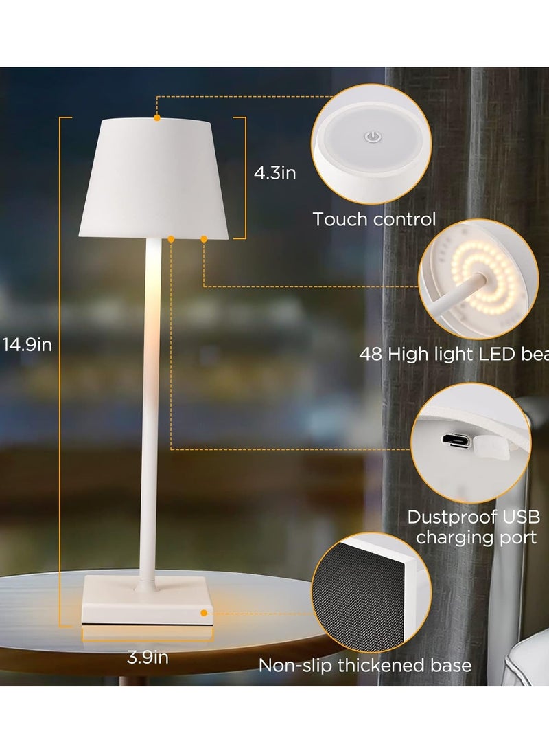 HOCC - Battery Operated Lamp Cordless Table Lamp Rechargeable LED Desk Lamp - Image 1