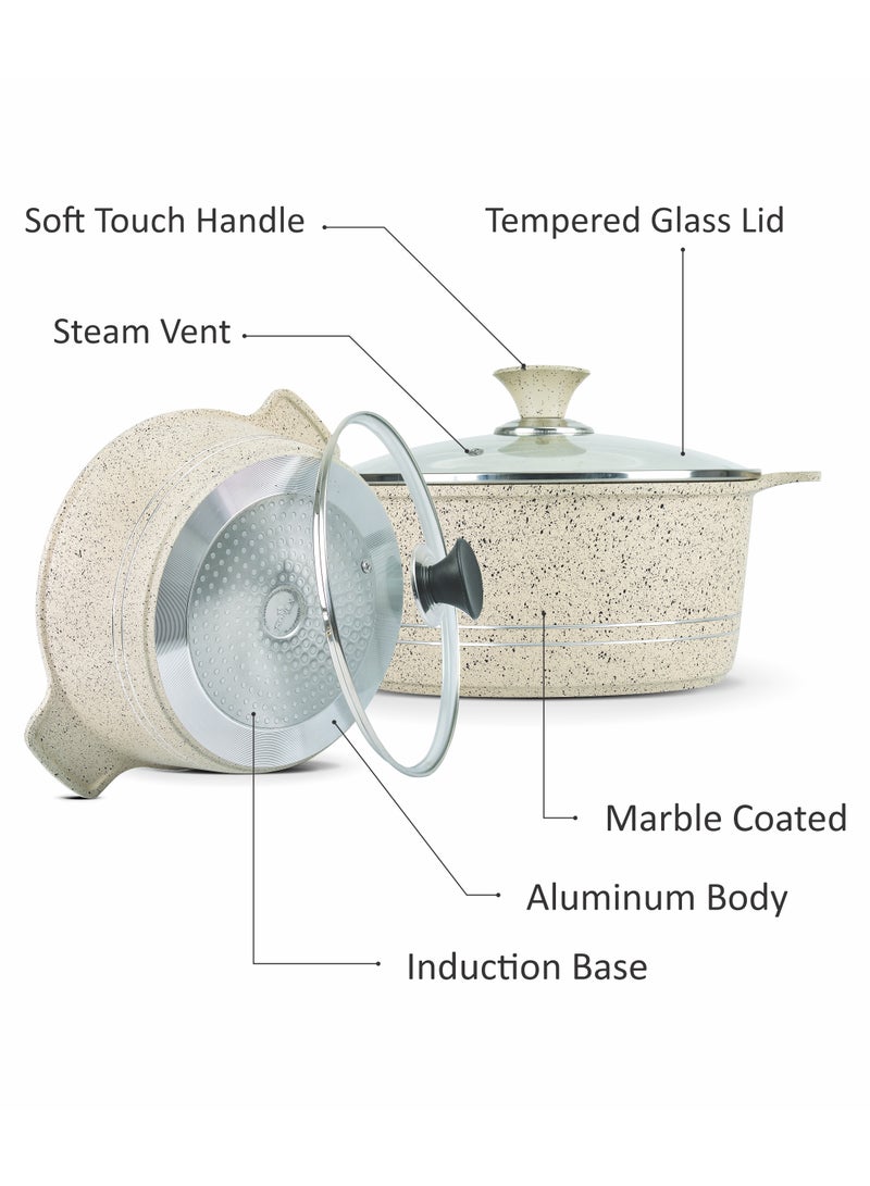 سونكس طقم مطبخ 11 قطع  قدور مع طاوة 24 بقاعدة سحب ابيض - Image 4