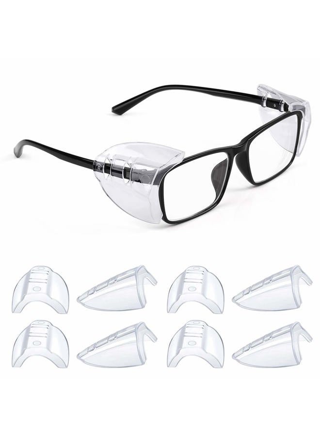 MELASA Safety Glasses Side Shields, Slip on Clear Side Shields, Fits Small Medium and Large Eyeglasses Frames Small to Large transparent - Image 1