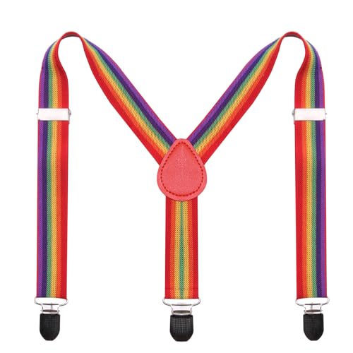 GUCHOL Kids Rainbow Suspenders Bow Tie for Boys and Girls Adjustable Elastic Classic Accessory Sets Age 1 to 13 Year (Rainbow, 26 INCH (1-5 Year) - Image 4