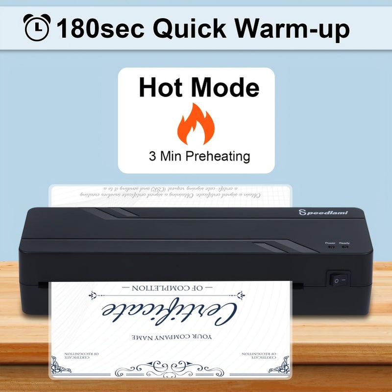 1 Pc Speedlami XL152 Compact Laminator With 180 Seconds Fast Warm Up And Lightweight Design Including 15 A4 A5 A6 Laminating Pouches For Home Office And School Use White - Image 3