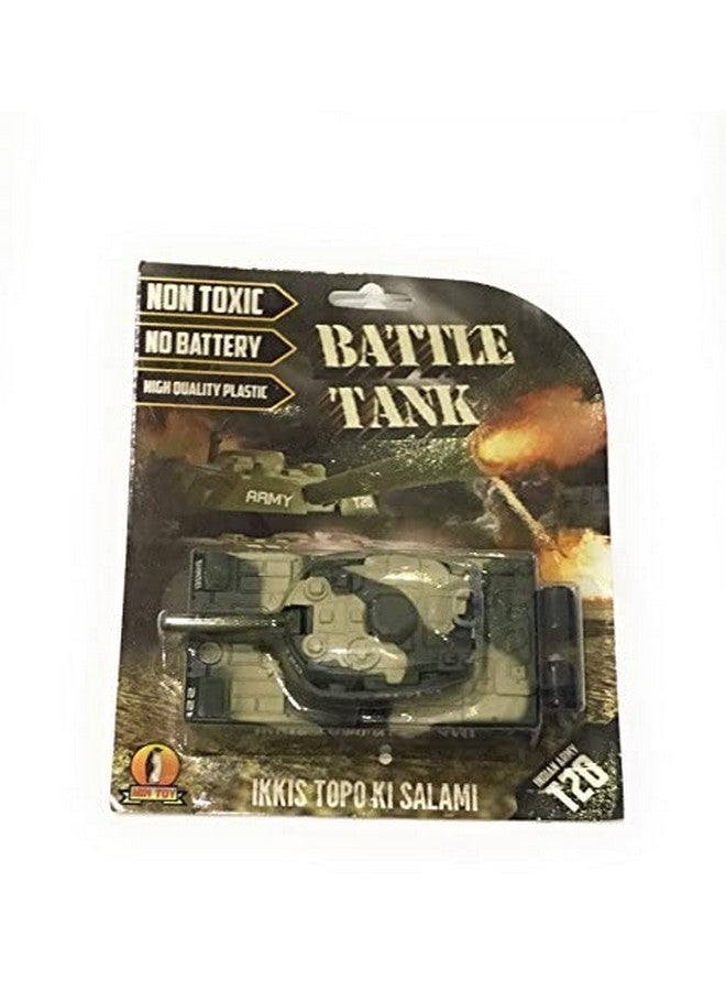 Shinsei Battle Tank T-20 Maintenance Free Pullback Spring Action Race Toy Gift for Boys 3+ Years. Strong ABS Plastic, NO Sharp Edges, BIS Certified. Pack of 1, Color Green - Image 3