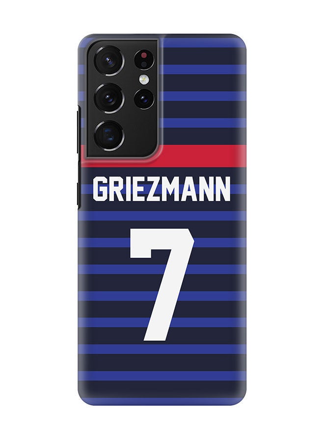 Stylizedd Slim Cover for Samsung Galaxy S21 Ultra 5G Case Snap Classic Series Mobile Cover Hard PC Shield Matte Finish Print -France-Player-Griezmann - Image 1