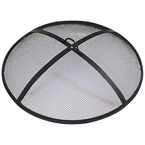 Sunnydaze Sunnydaze HeavyDuty Steel Mesh Fire Pit Screen  Fire Pit Spark Screen with Handle  36Inch Diameter 