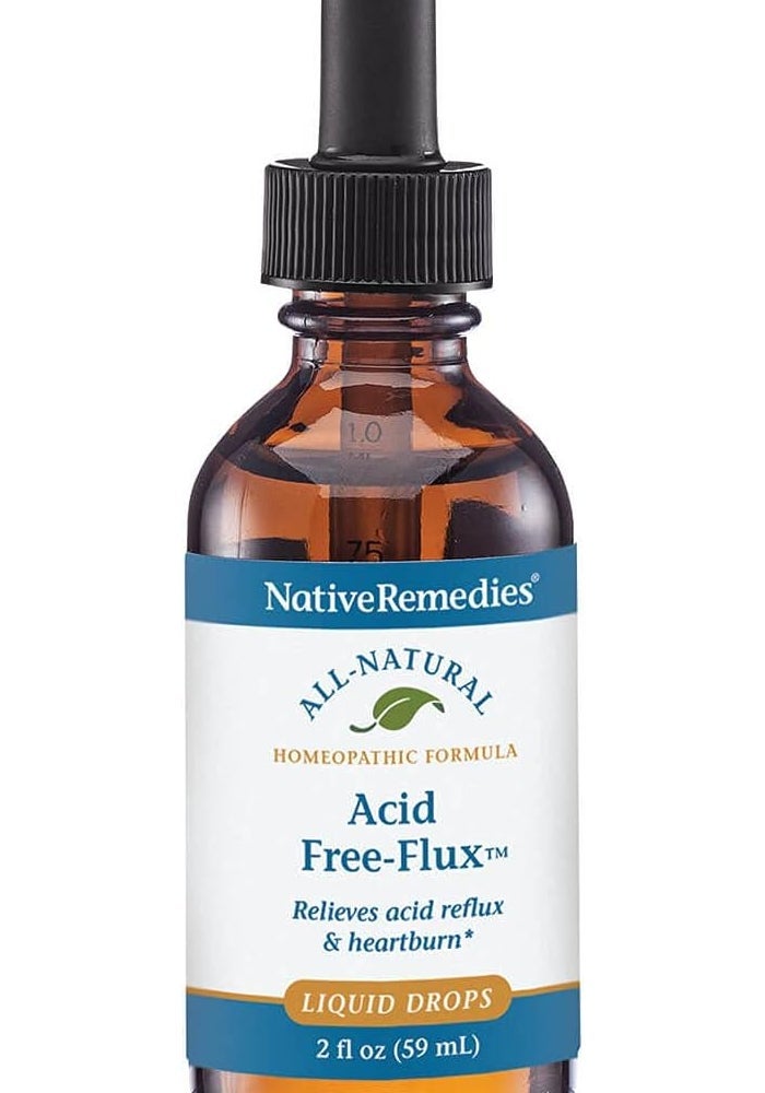 Native Remedies Acid Free-Flux - Homeopathic Liquid Drops for Heartburn and Indigestion Relief - 59 mL - Image 1