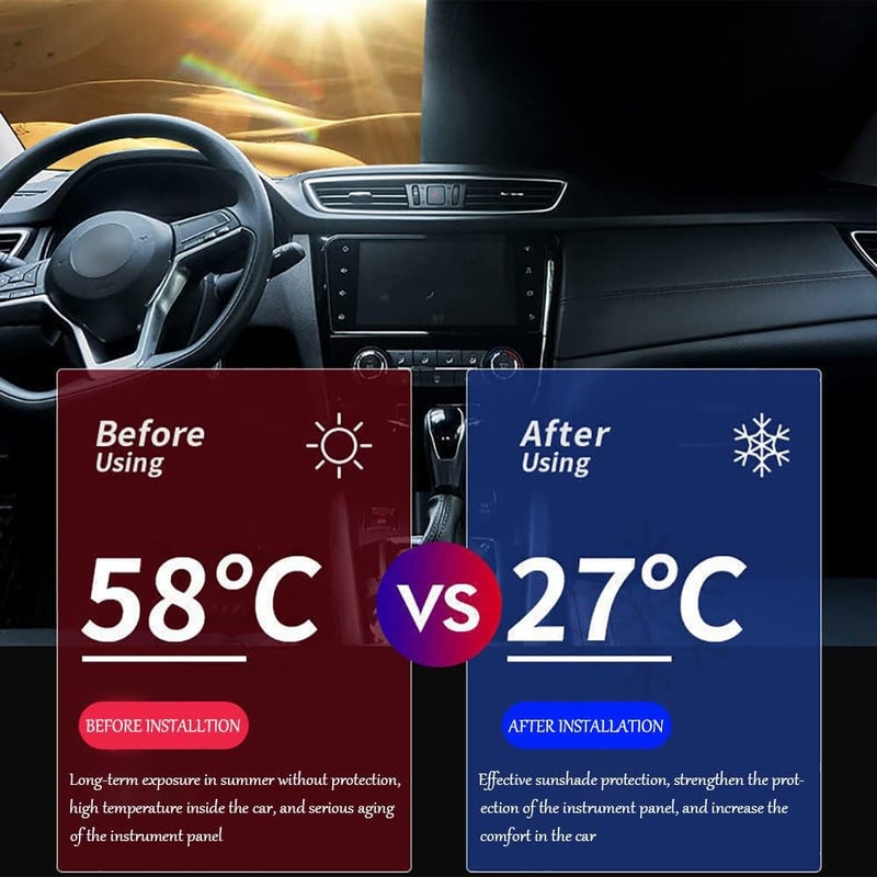 YOFAMO Auto Windshield Sun Shade for Chevrolet Equinox 2018-2023 - Foldable UV Protection - Image 3