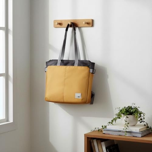 DailyObjects Recycled Pet Dual Color Key Tote Bag For Women & Girls, Stylish Ladies Purse For Everyday Essentials, Fits Any Laptop Upto 15.6 Inch, Padded Laptop Compartment - (Charcoal-Amber, Utility) - Image 4