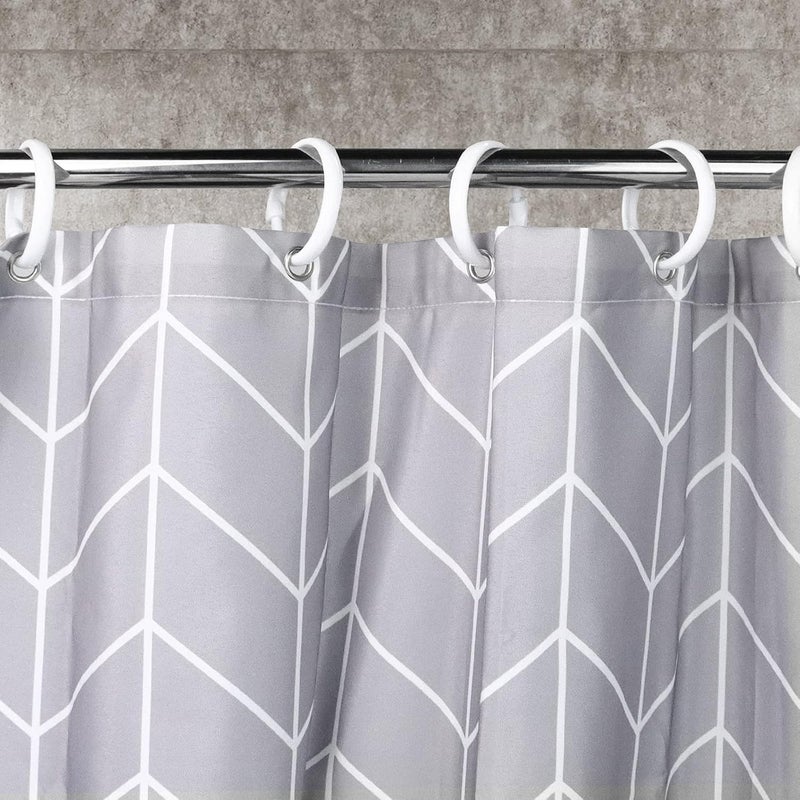 Qulable 12 Packs Circular Shower Curtain Rings, Plastic Curtain O Rings Hooks for Bathroom, Glide Easily on Bathroom Shower Rod (White) - Image 5