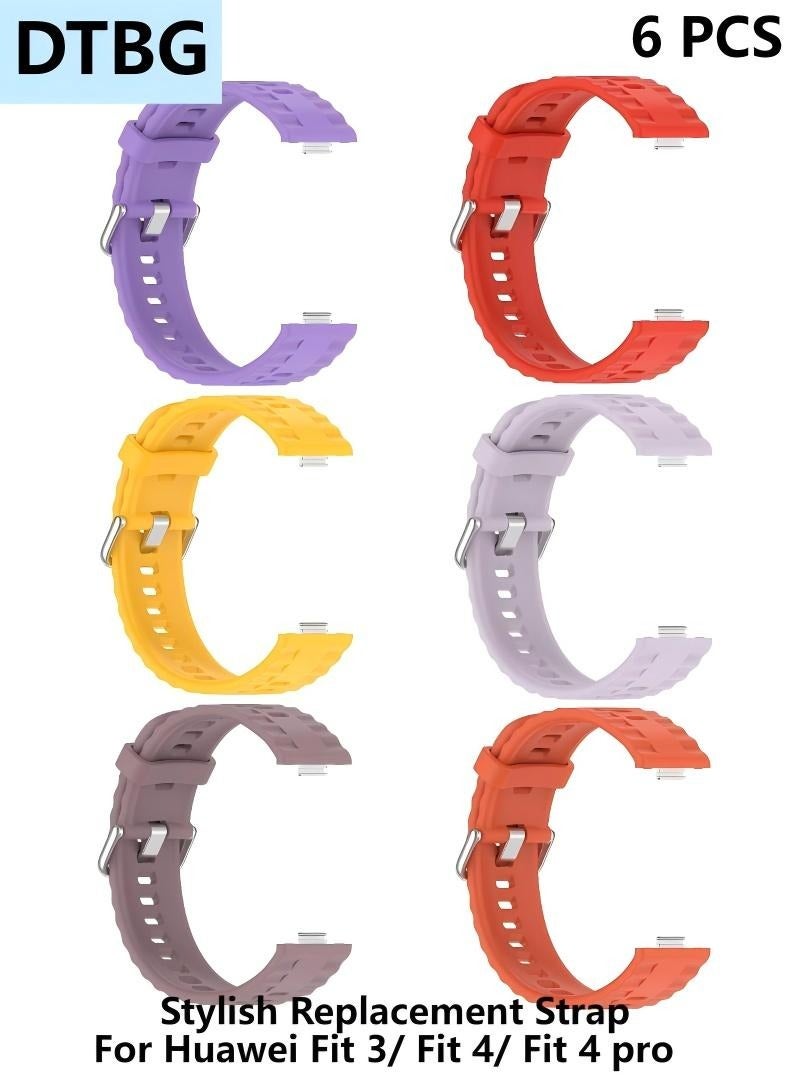 DTBG Soft Silicone Watch Straps, Suitable For Huawei Fit 3/ Fit 4/ Fit 4 pro , Waterproof, Breathable and Adjustable Sports Watch Straps  - Image 1