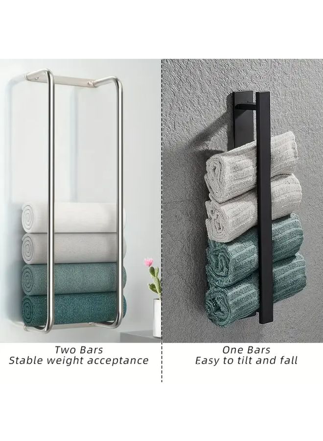 Stainless Steel Wall Mounted Towel Rack For Small Spaces - Image 5