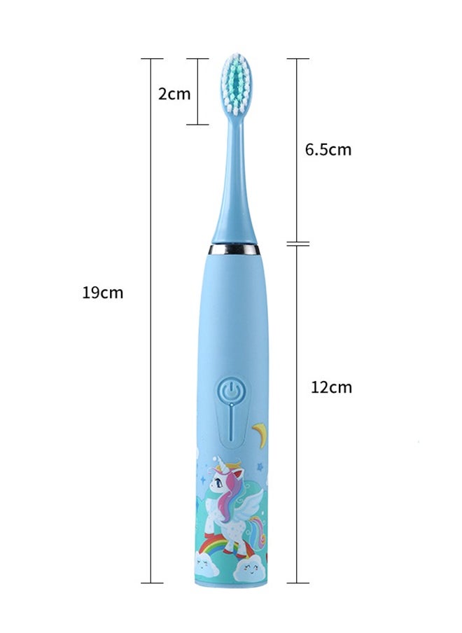 Super ZYouth Kids Electric Toothbrush Rechargeable With Timer And 6 Brush Heads, Unicorn, Blue  - Image 2