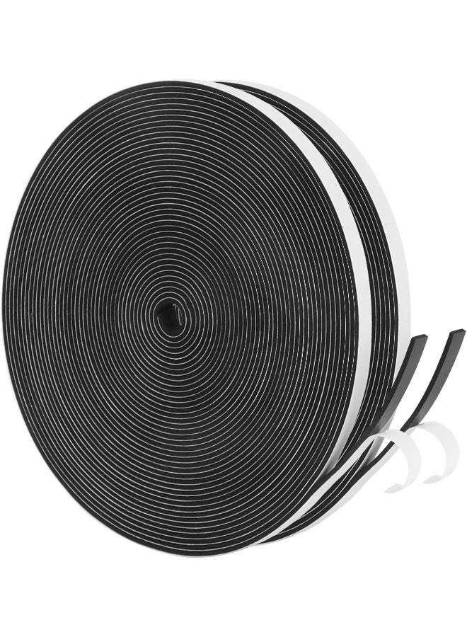 Yotache Thin Weather Stripping 2 Strips total 65 Feet Long 1/16 Inch Thick x (.25) 1/4 Inch Wide, 1.5mm Foam Gasket Seal Tape for Window, Sliding Door Jamb, Speaker, Dashboard, 2 X 33 Ft Each - Image 1