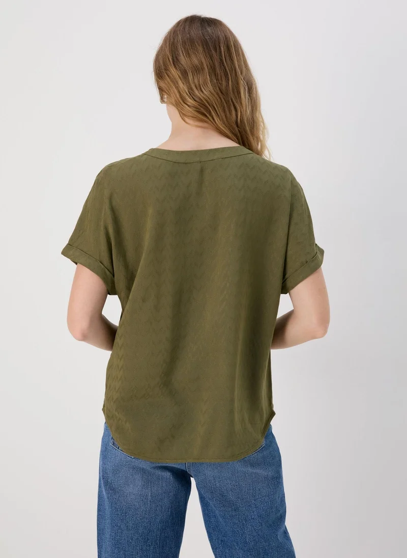 Matalan Khaki Solid Pocket Detail Box Top