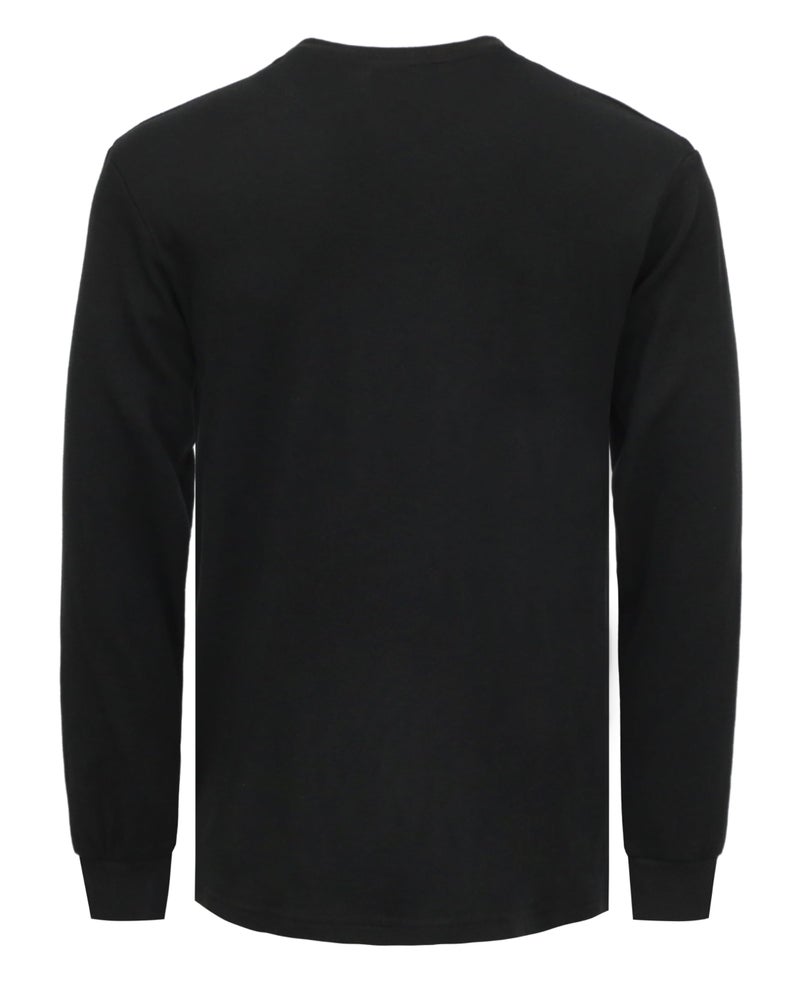 Titicaca FR Pocket Henley 7OZ 100% Cotton Flame Resistant Henley Style Black Long Sleeve T-Shirts - Image 4