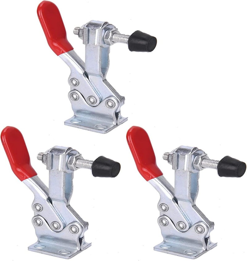 Accessbuy Toggle Clamp Heavy Duty Large Hold Down Clamp 225D 500Lbs Holding Capacity Antislip Horizontal Quick Release Clamp (3Pack) - Image 1