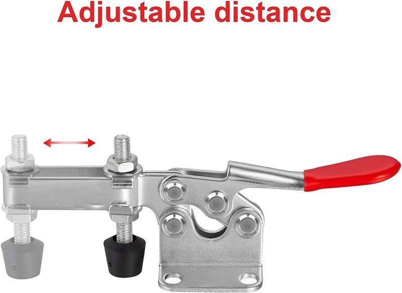 Accessbuy Toggle Clamp Heavy Duty Large Hold Down Clamp 225D 500Lbs Holding Capacity Antislip Horizontal Quick Release Clamp (3Pack) - Image 4