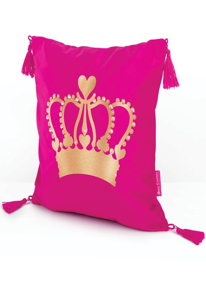 Make It Real DIY Juicy Couture Luxe Pillow Kit - Stylish Tween Decor with Gems & Tassels for Personalized Bedroom Accent - Perfect Craft Gift for Ages 8+ - Image 4