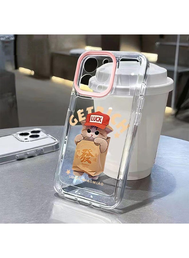 NIBEMINENT Cute Kitten Protective TPU Case Cover For iPhone 16 Plus, Clear - Image 2