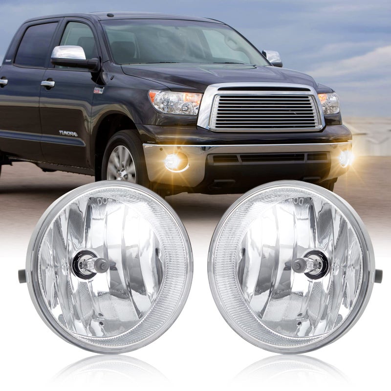 WEZEMLIGHT Fog Lights Assembly Replacement for 20052011 Toyota Tacoma 0406 Toyota Solara 0713 Toyota Tundra 0816 Toyota Sequoia OEM Fog lights 2PCS H10 12V 42W Halogen Bulbs