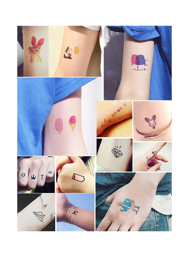 نيبمينينت طقم ملصقات تاتو مؤقتة بتصميم لطيف ومضاد للماء مكون من 4 قطع - Image 2