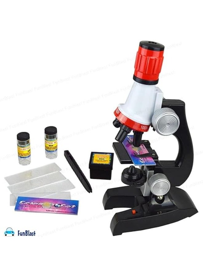 فنبلاست لعبة مجهر علمي تعليمي للأطفال - مجهر مناسب للمبتدئين مع تكبير وشرائح قابلة للتعديل - لعبة تعليمية للأطفال من سن 5 سنوات فما فوق - مجموعة مختبر علمي ممتعة للأولاد والبنات (عبوة من قطعة واحدة) - Image 1