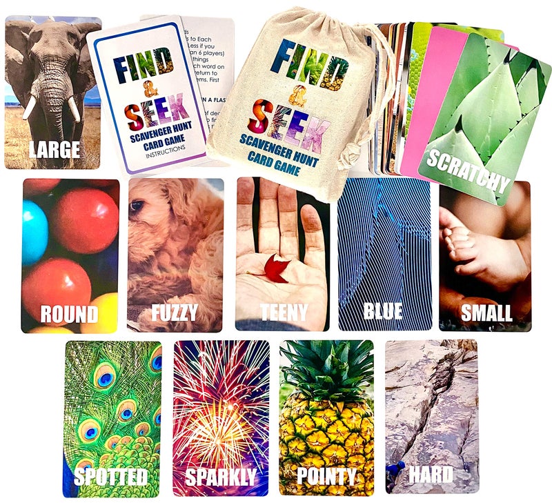 Hapinest Find and Seek Scavenger Hunt Card Game, Indoor Outdoor Activities for Kids Toddler & Family, Beach Camping Travel Car Games for Road Trips, Kids Scavenger Hunt Game Age 3 4 5 6 Years Old & Up - Image 2