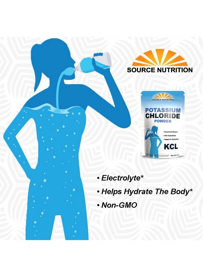 TradeKing Source Nutrition Potassium Chloride Powder - Supports Hydration and Fluid Levels, Table Salt Substitute, Excellent Source of Potassium - KCL Supplement (8 oz.) - Image 2
