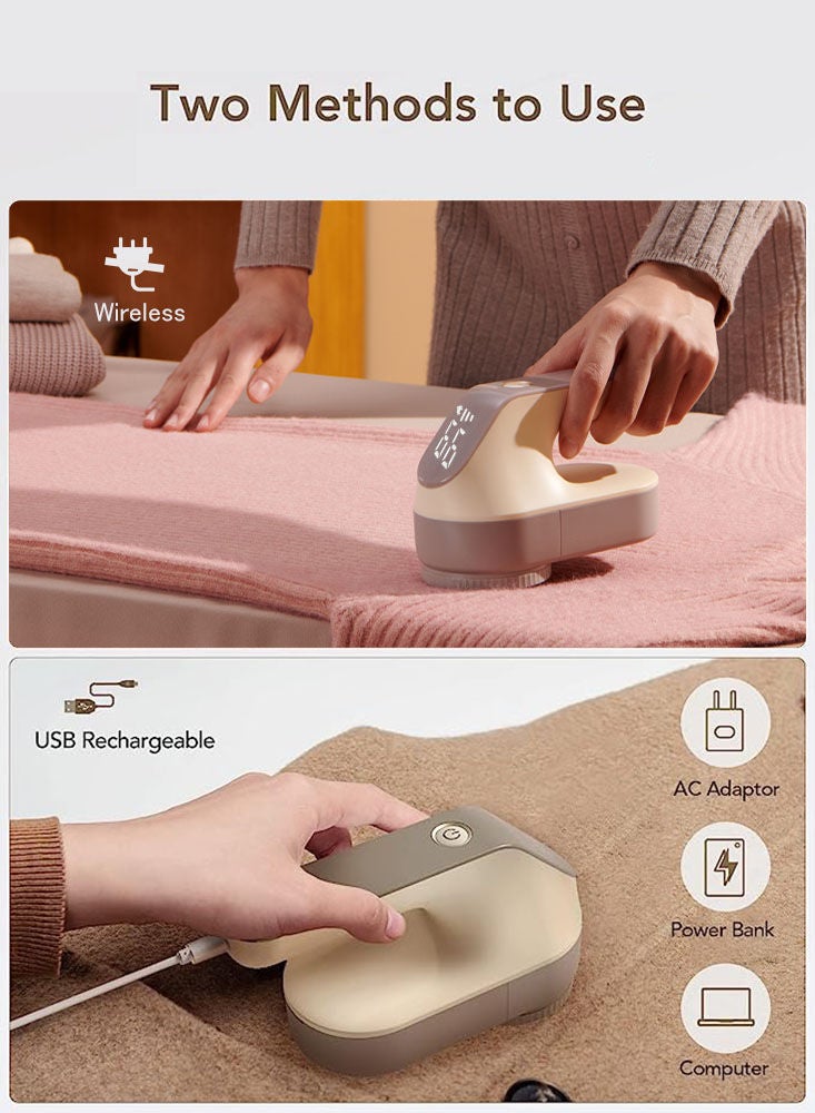 LUCKME Advanced Lint Remover, Convenient USB Rechargeable Design, Unmatched Power, Versatile 3-Speed Settings, Enhanced Visibility with LED Display - Image 5