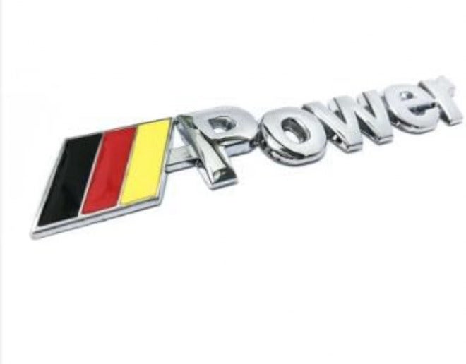 OAN شعار OAN MPower، شعار تزييني للعلامة التجارية للسيارات (ألمانيا MPower فضي) مقاوم للتآكل ومتين - Image 3