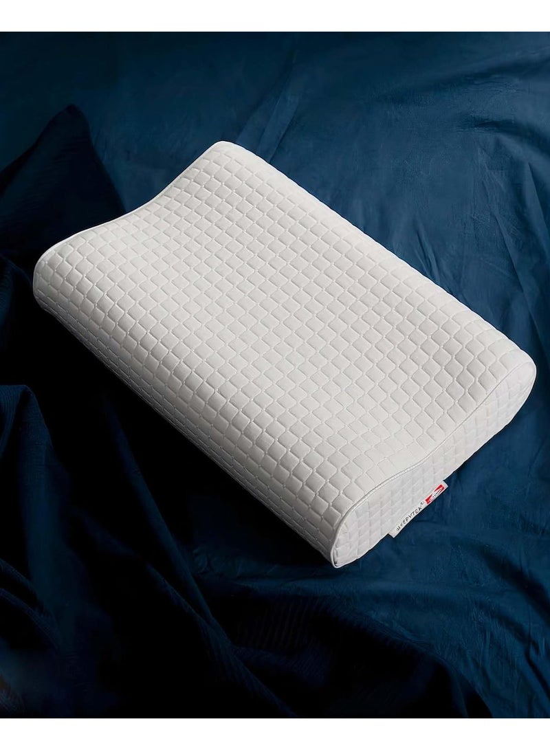 - Medical memory foam pillow - high quality - size 60*40 - made of German materials - pillow for spinal support and neck pain - pillow for better sleep - medical pillow, white - Image 2