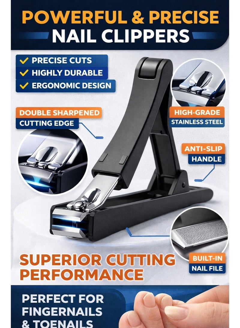 قصافة أظافر احترافية مزودة بعدسة مكبرة وإضاءة LED – دقة متناهية وأمان كامل – مثالية لكبار السن، الأطفال، وضعاف النظر. - Image 3