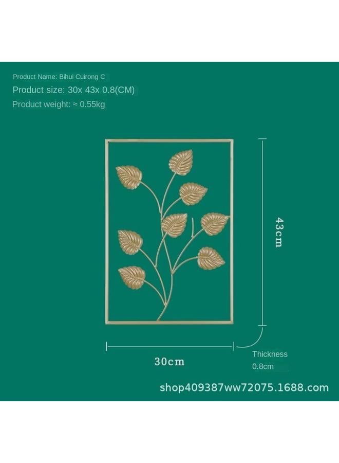 Bluejw Factory Direct Iron Leaf TV Sofa Background Wall Porch Room Wall Pendant Modern Living Room Decoration - Image 5
