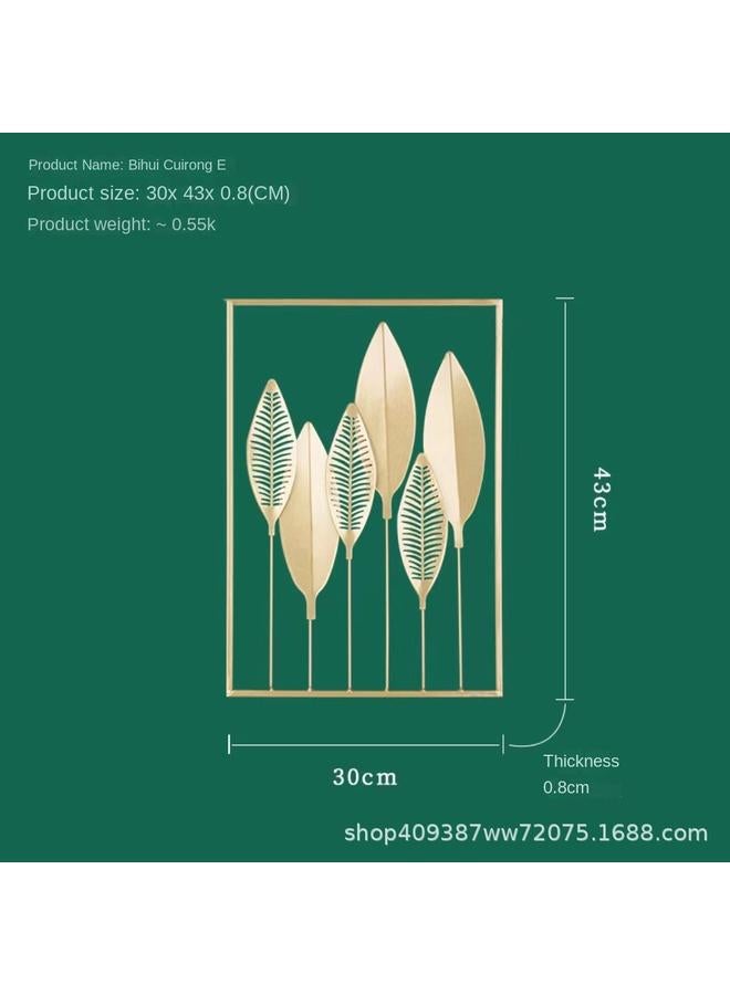 Bluejw Factory Direct Iron Leaf TV Sofa Background Wall Porch Room Wall Pendant Modern Living Room Decoration - Image 3