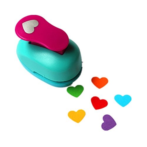 ODETOJOY Handheld Scrapbooking Punch Cutters Clearance Engraving Album Cards Paper Crafts Puncher Hole Punches Supplies with Shape (Heart) - Image 1