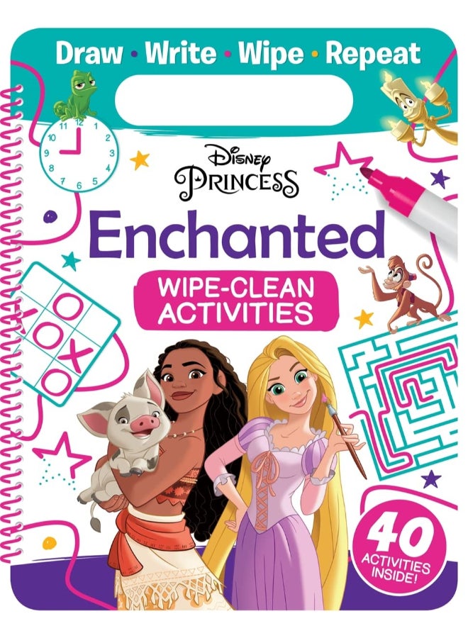 Igloo Disney Princess: Enchanted Wipe-Clean Activities – Kids Activity Book | Sticker Book / Creative Play Set | Fun Learning & Entertainment for Kids | Ideal Gift for Boys & Girls - Image 3