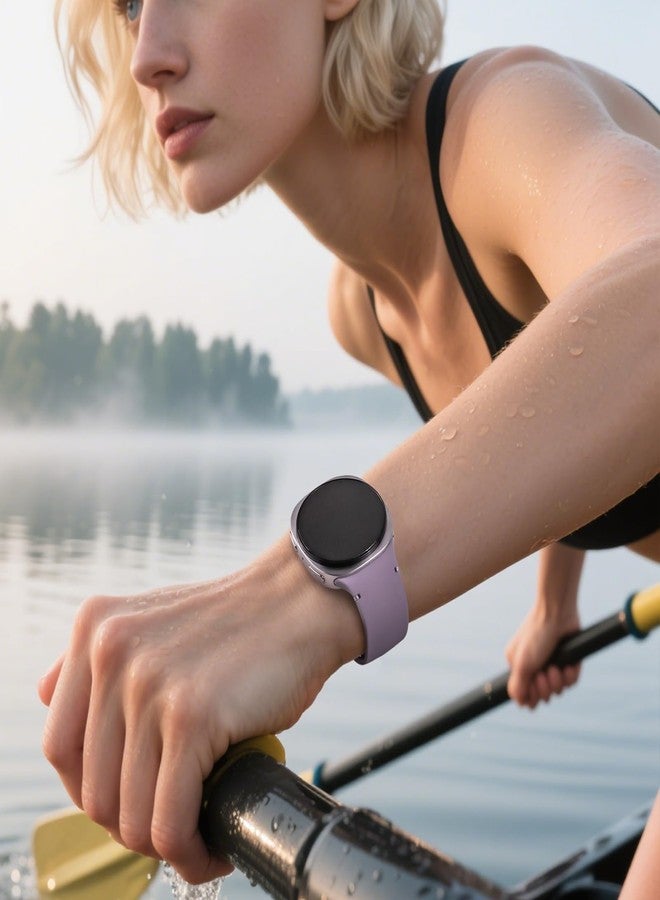 BandRain 6 Pack Sport Bands Compatible with Samsung Galaxy Watch 8 Band 40mm 44mm/Galaxy Watch 8 Classic 46mm, Waterproof Soft Silicone Strap Wristband for Galaxy Watch 8/8 Classic 2025 Women Men (6 - Image 5