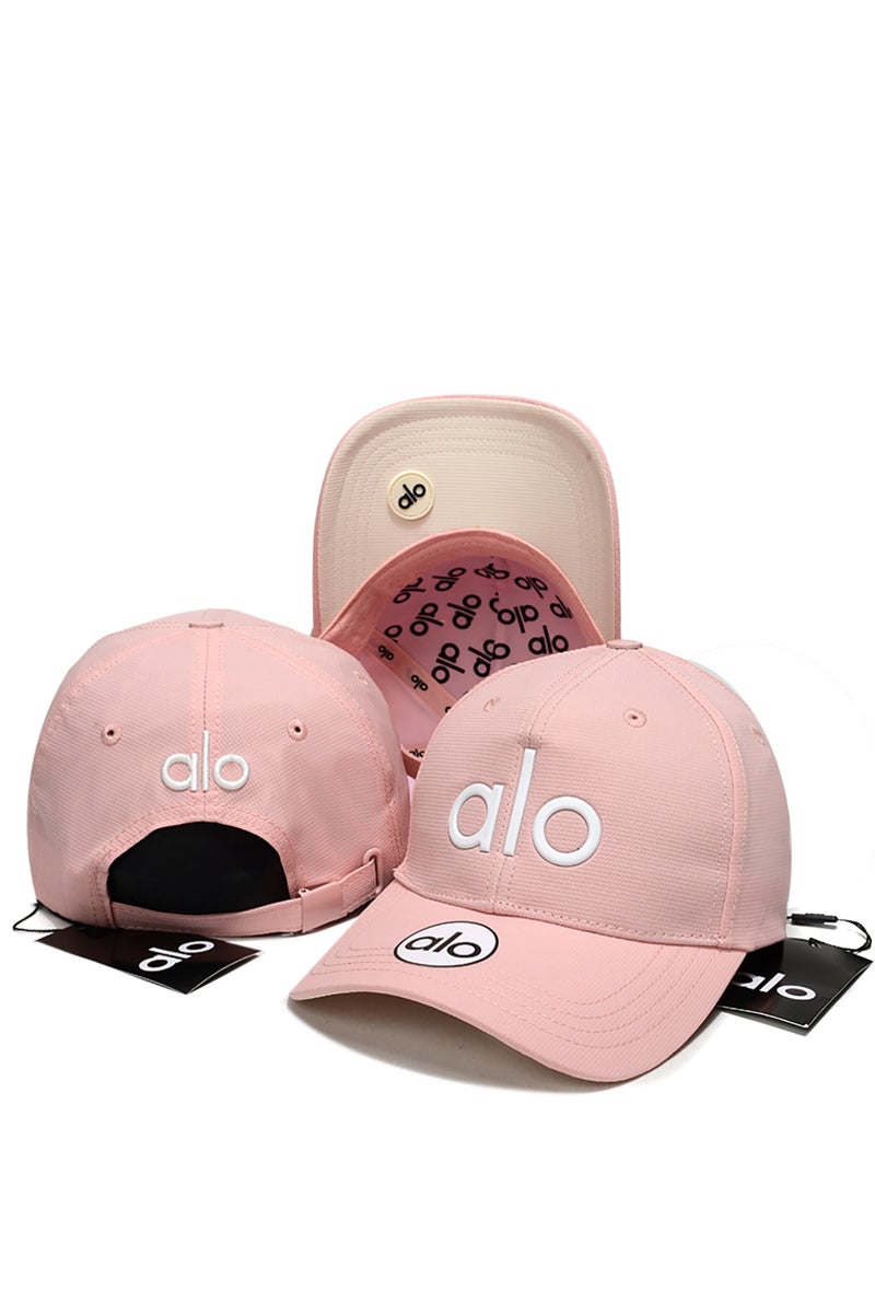 Alo Yoga Pink Baseball Cap | Multi - Element Alo Logos & 3D Patch Design
