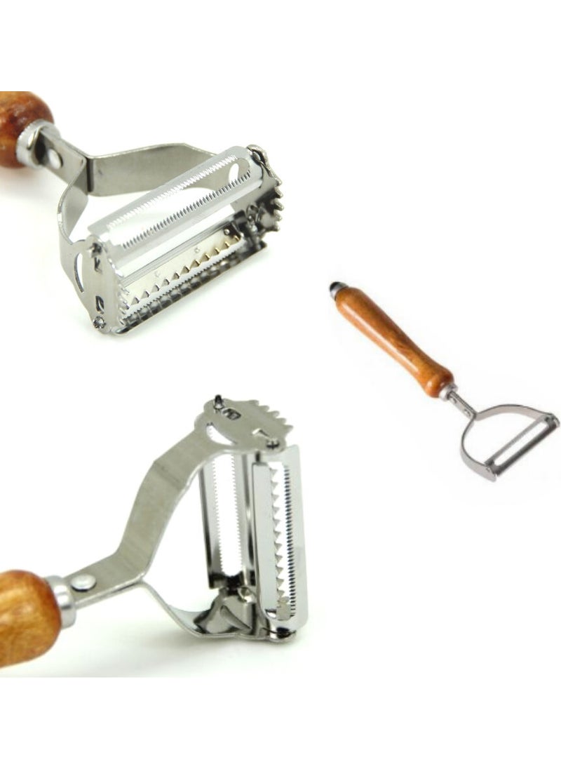 HELLOVE - Julienne Vegetable Fruit Peeler 2 Heads Peeler - Image 1