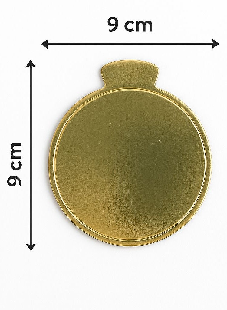 WIN PACK Gold Round Cake Board – 9×9 cm | Luxury Single Cake Display Base  - Image 2