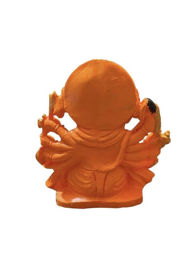 HC VILLA Hanuman Statue or Murti Resin for,Home,Office|Orange Sankat Mochan Balaji Bajrangbali Idol for Pooja Temple,Mandir Showpiece Vastu Gift Decoration (6 inch), Religious - Image 4