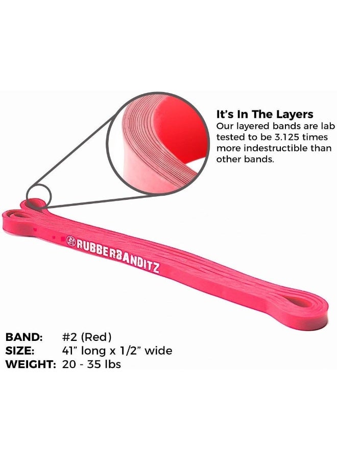 Rubberbanditz Rubberbanditz Combo Pull Up Assist Bands | Heavy Duty Resistance Exercise Bands for Powerlifting, Mobility, and Stretching  - Image 5