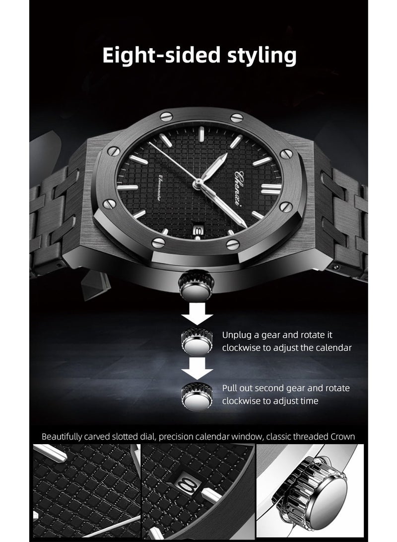 Chenxi Men’s Quartz Wrist Watch with Luxury Modern Design, Water Resistant, Scratch-Resistant Glass, Full Stainless Steel with Elegant Box - Image 5