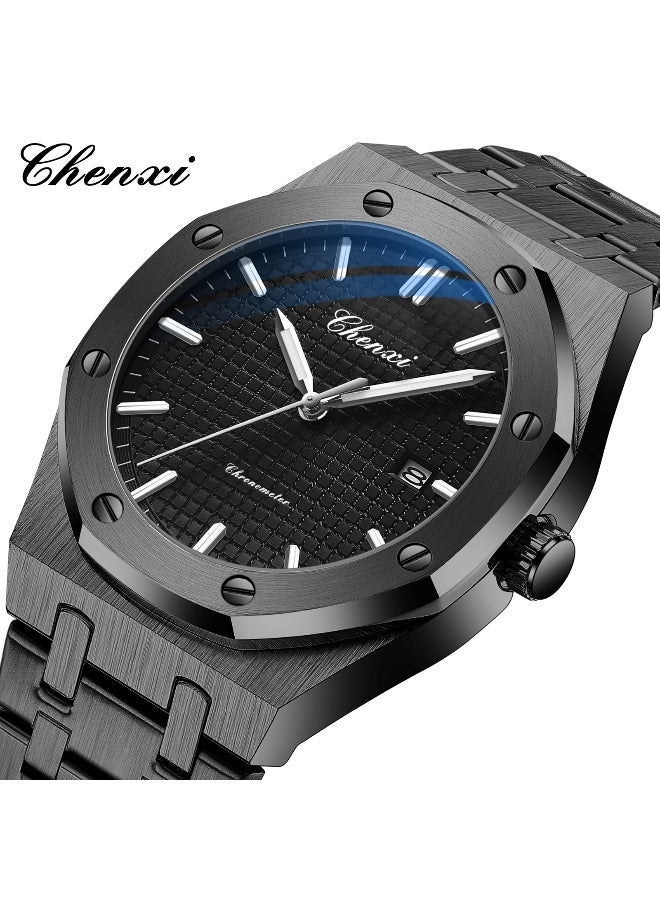 Chenxi Men’s Quartz Wrist Watch with Luxury Modern Design, Water Resistant, Scratch-Resistant Glass, Full Stainless Steel with Elegant Box - Image 3
