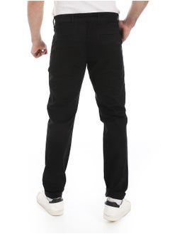 Andora Slim-Fit Gabardine Trousers_Black  - Image 3