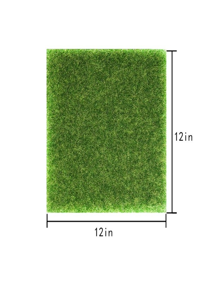 Much Hotter 1 Packs Fake Grass for Crafts Artificial Garden Grass for Dollhouse 12 X 12 Inches Miniature Ornament Garden Dollhouse DIY Grass - Image 2