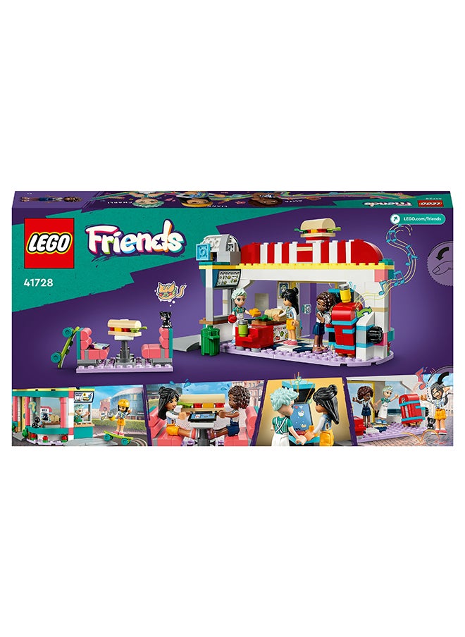 ليغو - مجموعة بناء مطعم وسط المدينة هارت ليك 41728 من LEGO® Friends للأطفال بعمر 6 سنوات أو أكثر؛ تتوفر مع الدمى الصغيرة ليان وآليا وتشارلي؛ فكرة هدية للأطفال الذين يحبّون لعب المطاعم مع الأصدقاء (346 قطعة) (346 قطعة) - Image 1
