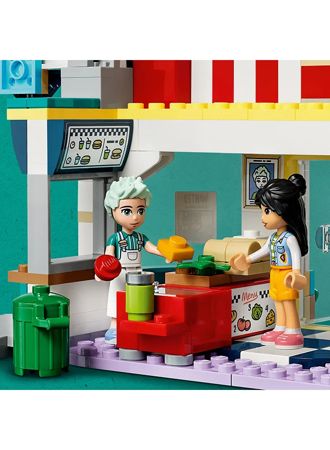 LEGO LEGO® Friends 41728 Heartlake Downtown Restaurant building set for kids ages 6+; Available with Leanne, Alya and Charlie mini-dolls; A gift for children who love playing restaurants with friends (346 pieces)